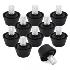 조절발 볼트 높이조절 보호대 M8x25mm 블랙 10개