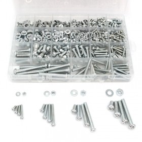 둥근머리 볼트 너트 와샤 키트 M3-M6 1080pcs ID